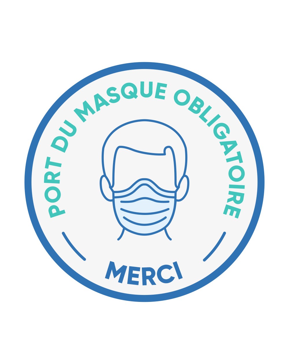 port du masque obligatoire français merci