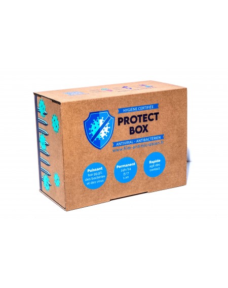 Protect Box L x 50 Kit de lingettes (Antimicrobien/Antiviral Efficace 1 an !)