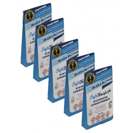 pack de 5 kits de lingettes safe touch +