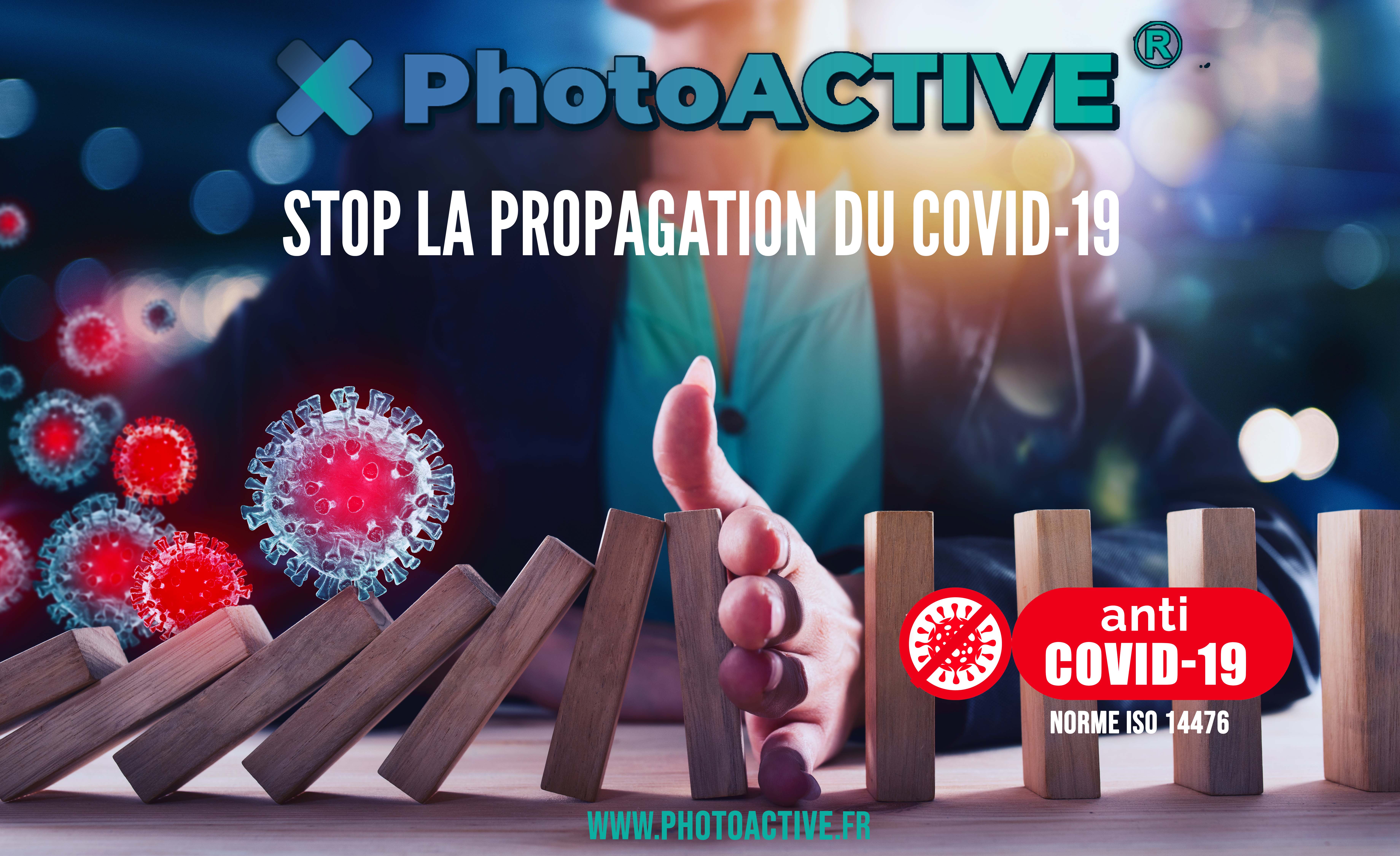 spray PhotoACTIVE anti covid 19, revêtement antimicrobien rémanent 1 an